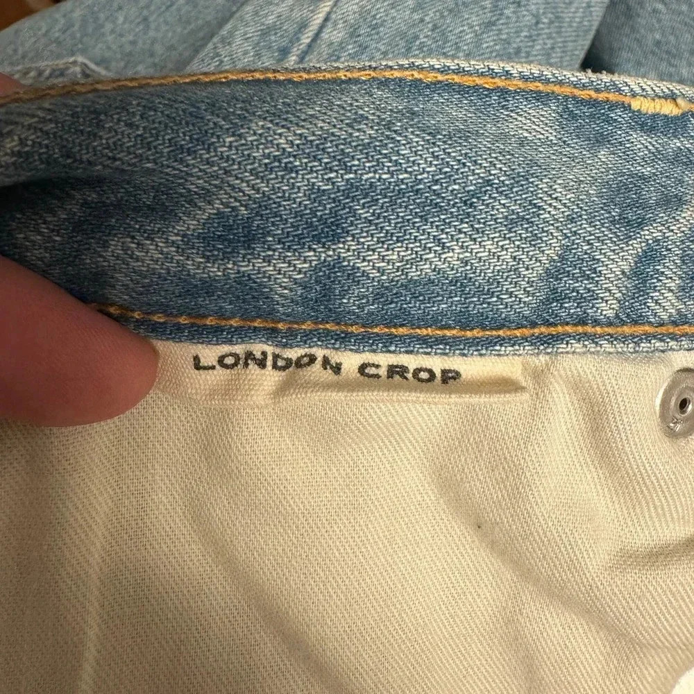 NWOT $339 SLVRLAKE London Crop Jean - Medium Wash High-Waist 90's Mom Denim - Picture 9 of 9